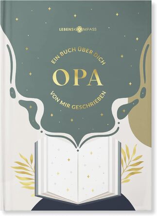 Життєвий компас 'Книга про дідуся - Персоналізована книга про дідуся, яку можна заповнити та подарувати - Ідеальний подарунок до Дня батька - Подарунок татові чи дідусеві на день народження чи День батька