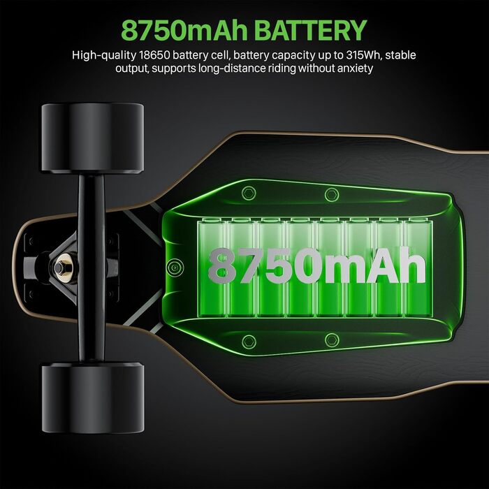 Електричний скейтборд з пультом дистанційного керування для дорослих та підлітків, двигун 2000 Вт/1100 Вт/900 Вт, регульована швидкість S4