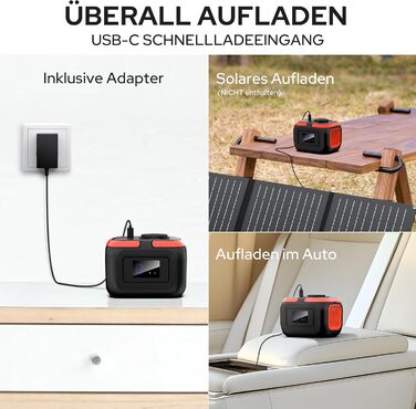 Портативна електростанція SinKeu 97 Втгод, міні-генератор 26400 мАг з розеткою 120 Вт 230 В змінного струму, 12 В постійного струму, USB-портами для мобільного телефону, ноутбука, мобільним блоком живлення для кемпінгу, подорожей та надзвичайних ситуацій 