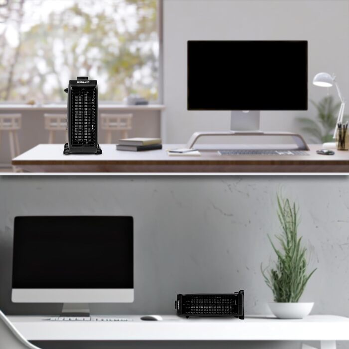 Тепловентилятор Duronic, електричний обігрівач потужністю 2000 Вт для підключення до розетки, невеликий міні-обігрівач для ніг, електричний радіатор з 2 швидкостями, функція охолодження (HV21)