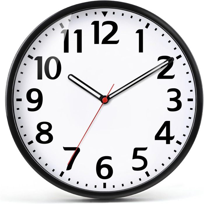 Настінний годинник TOHOOYO 9-дюймовий настінний годинник на батарейках безшумний настінний годинник, що не цокає сучасний кварцови