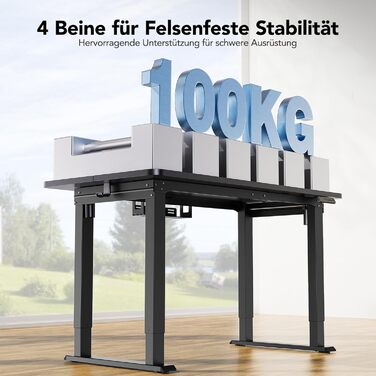 Каркас столу HUANUO з 4 ніжками та регулюванням висоти, стіл з подвійним двигуном та регулюванням висоти для дому та офісу, ніжки столу з регульованою висотою з міцної сталі, контролер пам&39яті, лише каркас