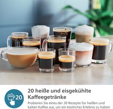 Повністю автоматична кавоварка Philips серії 5500 з функцією Latte Go, технологією SilentBrew, швидким запуском. Ароматна кава зі