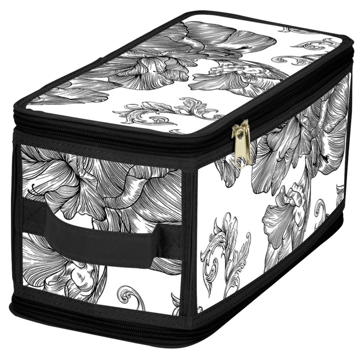 Кошик Idea Home DB-23 Anthracite Flowers 30x15x15 см (7058558)
