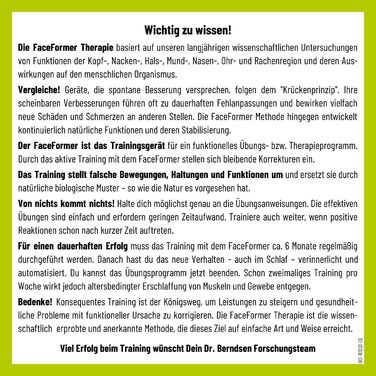 Безкоштовний тренувальний додаток - Причинно ефективний при хропінні, апное сну, розладах сну, ЦМД, скреготінні зубами, болях у щелепі та шиї - Оригінал доктора Берндсена Шварца