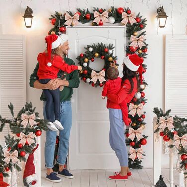 Різдвяні бантики 12 шт рожеві SULOLI