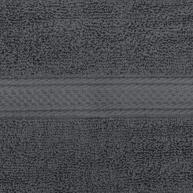 Набір бавовняних рушників - 100 бавовна ультра м'який і дуже абсорбуючий, 471 см - Упаковка з 6 шт. (сірий)