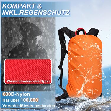 Велосипедний рюкзак LOCAL LION, 6 л/10 л/12 л, водонепроникний, з дощовиком та гідратацією, чорний, для бігу, походів, MTB