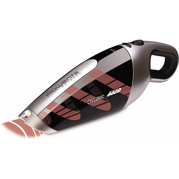 Ручний пилосос Extenso Cyclonic 7.2V пилозбірник 350 мл бездротовий час роботи 11 хв вбудована телескопічна насадка шоколадний / п