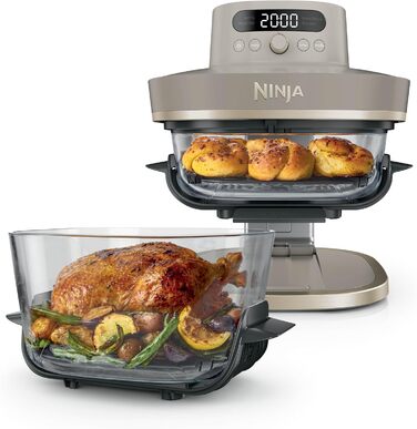 Аерофритюрниця Ninja CRISPi PRO XL зі скляною чашею, 5 функцій, колір Stone Gold