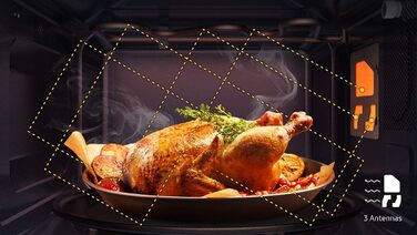 Мікрохвильова піч з грилем, 23 л, 800 Вт, керамічна, емальована, гриль для смаження та підставки Eco, біла 23 л 800 Вт Білий, 23T5018CW