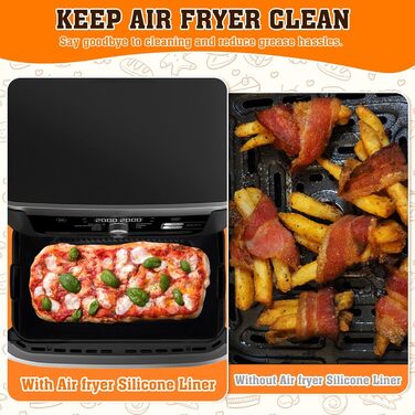 Силіконова форма для аксесуарів для фритюрниці Ninja AF500EU - Термостійка фритюрниця 3PCS Силіконова форма для фритюрниці Ninja Foodi Flexdrawer 10.4 л AF500DE силіконові форми, які легко чистити. 3 шт. силіконова форма