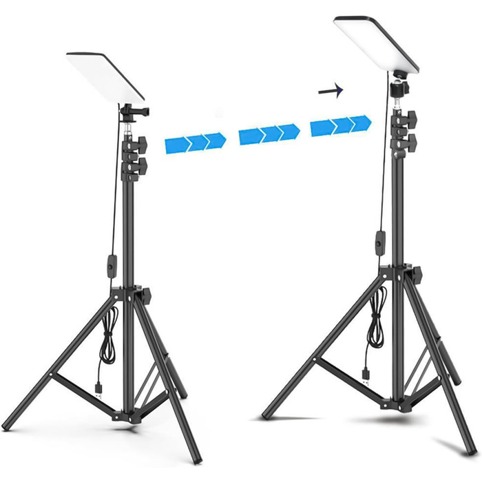 Ліхтар для кемпінгу світлодіодний робочий ліхтар, регульована підставка, освітлення високої яскравості, портативне кріплення для штатива, міцний освітлювальний інструмент для надзвичайних ситуацій, полювання, риболовлі Для активного відпочинку на природі