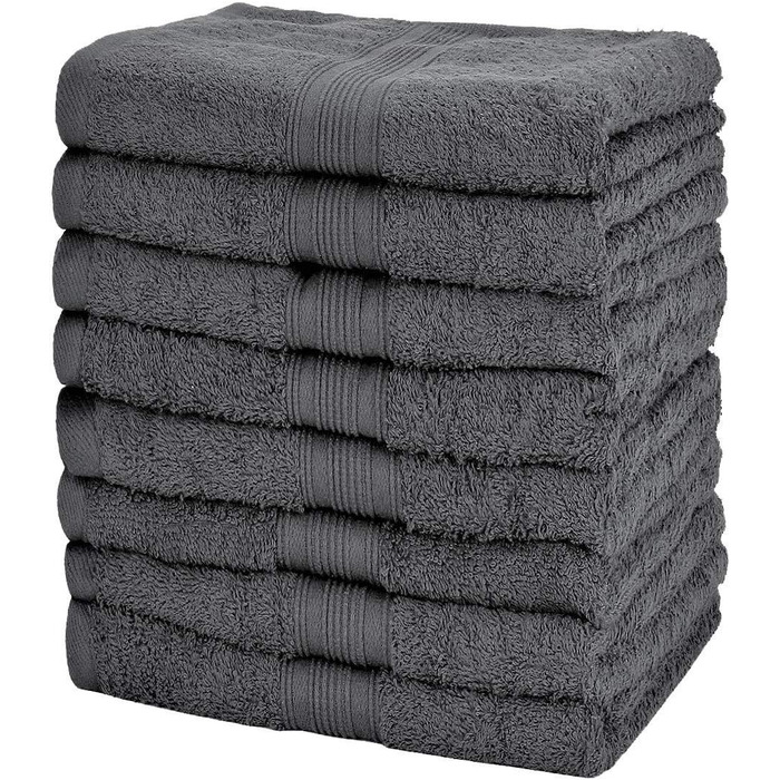 Рушників махрових 50x100 см, 100 бавовна, антрацитно-сірий, 50 x 100 см антрацит/сірий, 8