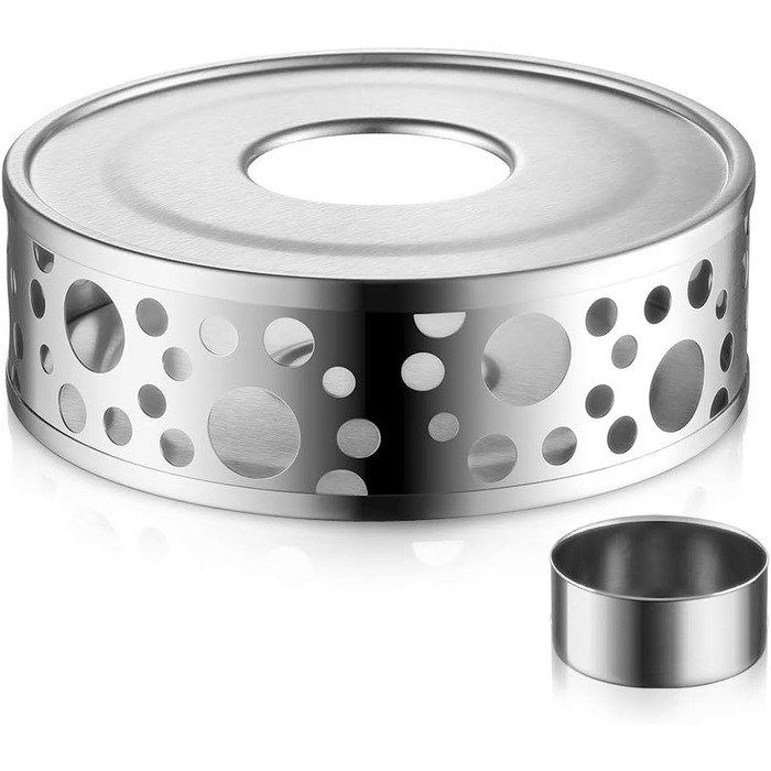 Гластальний підігрівач чайника з нержавіючої сталі, підігрівач для чаю з нержавіючої сталі з тримачем для чайної свічки і чайним с