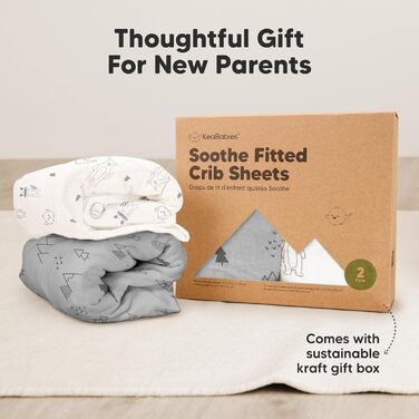 Дитяче простирадло на резинці 70x140 - Дитяче простирадло на резинці, простирадло з 2 предметів для ліжечка, простирадло на резинці для дитячого ліжечка, простирадло на резинці для дитячих ліжечок, бавовняне простирадло для дитячого ліжечка (Woodland) М&3