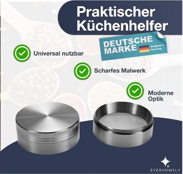 З 2 шт. - Дробарка для трав і спецій як подрібнювач - Гостра як бритва шліфувальна машина