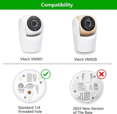 Тримач радіоняні для Vtech VM901 і VM919HD, гнучкий тримач-затискач для радіоняні Vtech, тримач радіоняні Gooseneck для дитячого л