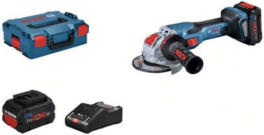 Кутова шліфувальна машина Bosch Professional BITURBO GWX 18V-15 C (діаметр диска 125 мм, кріплення X-LOCK, в комплекті 2 акумулято