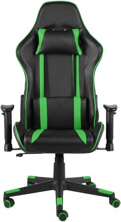 Ігрове крісло поворотне зелене ПВХ