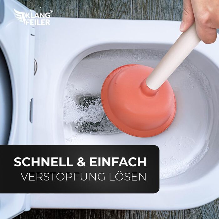 Вантуз для прочищення зливу - присоска 140 мм - надзвичайно сильне всмоктування та виготовлено в Німеччині