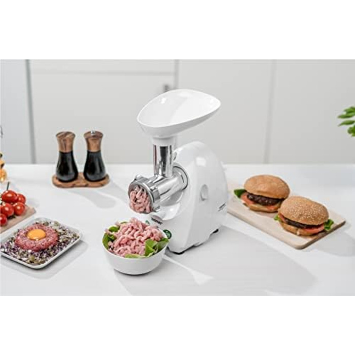 М'ясорубка Zelmer ZMM4048B, 1900 Вт, двигун постійного струму, продуктивність подрібнення 2,5 кг/хв, подвійний ніж, сито 3, 5,8 мм