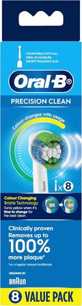 Щітки Braun Oral-B Precision Clean 8 (для всіх обертових зубних щіток фірми Oral-B)