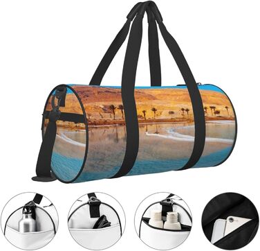 Спортивна сумка, дорожня сумка, пляжна сумка, з принтом, сумка на нічліг, чорна, універсальний розмір, сумка для подорожей