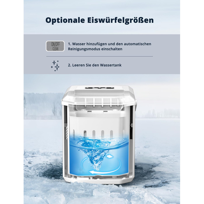 Машина для виробництва кубиків льоду, 12 кг/24 години Льодогенератор Професійний льодогенератор 1,5 л Льодогенератор 6-13 хв Час виробництва Льодогенератор, Машина для приготування кубиків льоду (БАГАТОРАЗОВА)