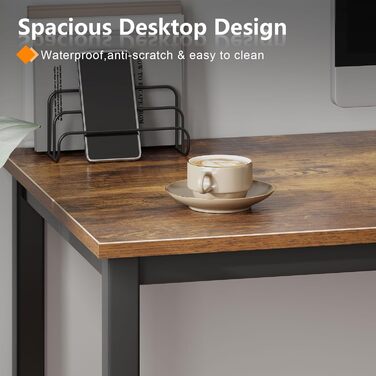 Комп&39ютерний стіл 100 x 60 x 75 см Офісний стіл Робоча станція для домашнього офісу, Обідній стіл Конференц-стіл 100 x 60 см Ретро та Чорний