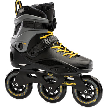 Роликові ковзани для фітнесу унісекс чорний/шафрановий жовтий, Urban Performance Inline Skates 7, 110 Unisex Adult Fitness Inline