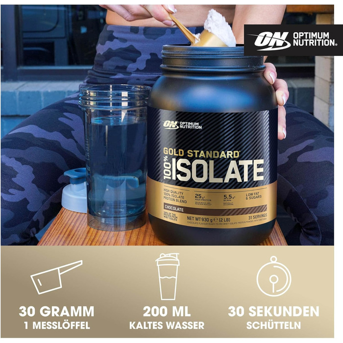 Протеїн Optimum Nutrition Gold Standard 100% Isolate, ваніль, 930 г (31 порція)