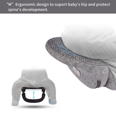 Легкий регульований табурет із підтримкою спинки, 3-в-1 для новонароджених і малюків (чорний), 0-36 Months