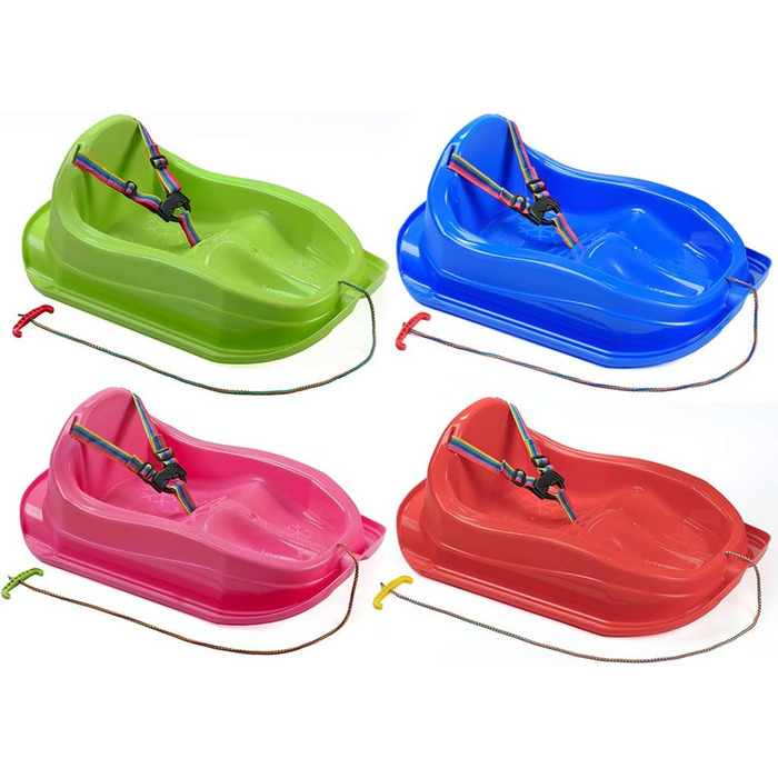 Дитячі санчата з ременем безпеки до 3 років зелені