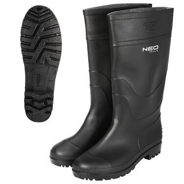 Гумові чоботи NEO TOOLS - Унісекс водонепроникні гумові чоботи, садові чоботи, дихаючі гумові чоботи до щиколотки, водонепроникні рибальські чоботи, чорні - 39-46 40 EU