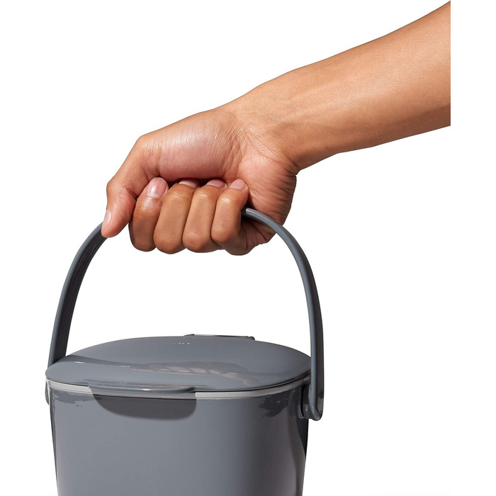 Відро для компосту OXO Good Grips сіре - захищене від запаху відро для сміття для кухні - 2,8 л, антрацит 2,8 л антрацит