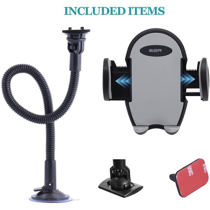 Тримач для мобільного телефону на лобове скло автомобіля, довга рука, тримач для iPhone Xs Max R X 8 Plus 7 Plus 6S, Samsung Galax