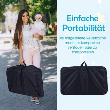 Дитяче ліжечко COSTWAY 3-в-1 з москітною сіткою, дорожнє ліжечко для дитини з матрацом, 7-позиційне регульоване по висоті дитяче ліжечко з сумкою для перенесення, кошик для зберігання, колиска для дитини до 9 місяців (сірий)