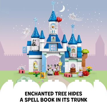 Конструктор Lego DUPLO Disney 3 в 1 Чарівний замок 10998 для сімейної гри з 5 персонажами Disney, включаючи Міккі, Мінні та друзів