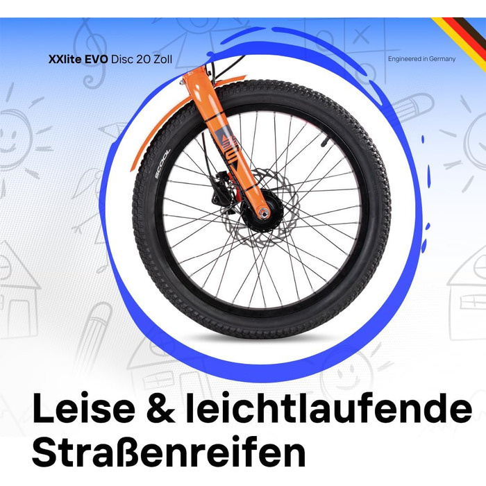 Дитячий гірський велосипед S&39Cool XXlite EVO 20R 7S (20 футів, сірий/помаранчевий)