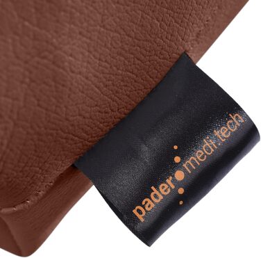 Масажна подушка для голови з пластівцями піни, 45x20x9 см, терапевтична подушка, позиціонуюча подушка для фізіотерапії з чохлом зі штучної шкіри можна прати, зручна 26 Mocca