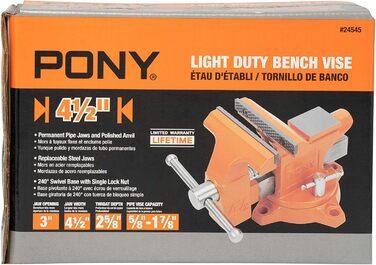 Верстат сріблястий Pony Jorgensen GID-286147 з поворотним основанням, помаранчевий, 11,4 см