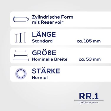 Презервативи Ritex RR.1, інтенсивні відчуття, змащені, 20 шт