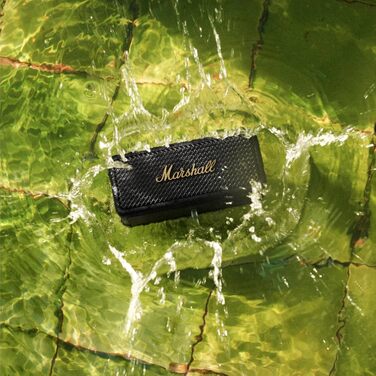 Портативна колонка Marshall Emberton II Bluetooth, бездротова, водонепроникна - чорний і латунний Black & Brass Emberton II