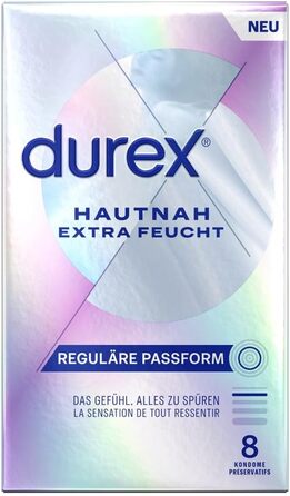 Презервативи Durex Skin Feel Extra Wet, ультратонкі, 8 шт
