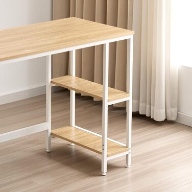 Стіл Garvis 100x50 см (з 2 відділеннями для зберігання) Ігровий стіл з полицею Комп&39ютерний стіл з МДФ для домашнього офісу (дуб) Дуб 100 x 50 см