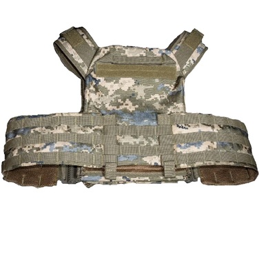 Плитоноска з швидкоскидом та кишенями кордура Kirasa піксель (Арт.KI1051)