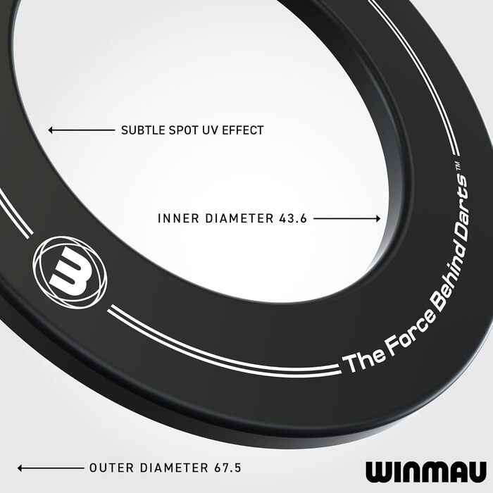 Набір захисних рамок для мішні для дартсу WINMAU Diamond Plus Steel - Професійні аксесуари для дартсу - Включає мішень для дартсу Diamond Plus, рамку для дартсу, 2 набори прецизійних сталевих дартсу та багато іншого