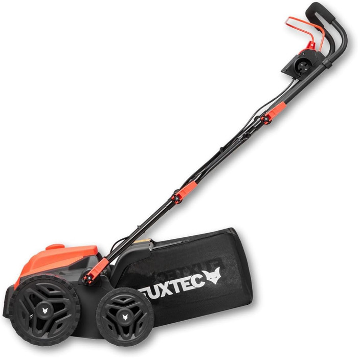 Електричний аератор газону FX-EV360, потужність 1500 Вт, ширина захвату 36 см та 5 рівнів регулювання глибини, травозбірник 45 л, ширина обробки 36 см