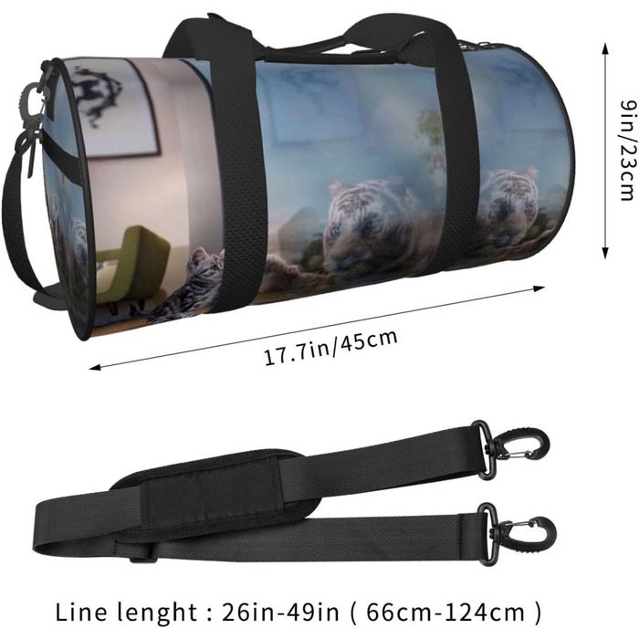 Дорожня сумка з принтом котів та тигрів, спортивна сумка для чоловіків та жінок, сумка-мішок, спортивна торба